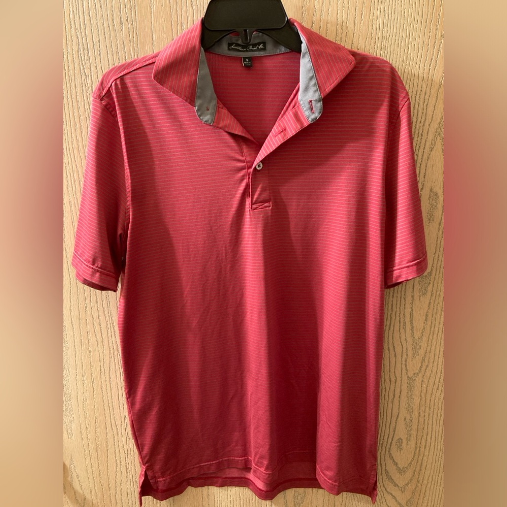 Red and grey Southern Point size S SS polo